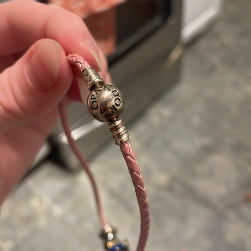 Pink Leather Pandora Bracelet - Picture 3 of 3